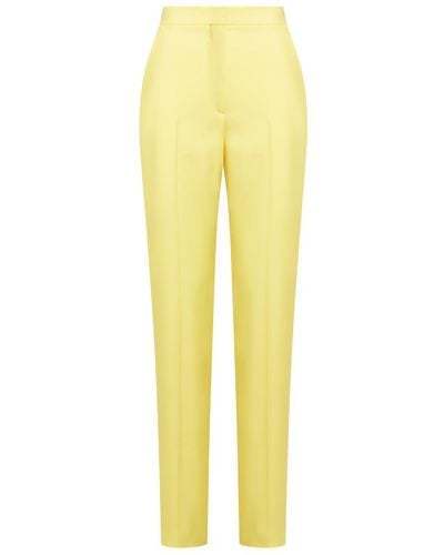 Alexander McQueen Regular & Straight Leg Trousers - Yellow