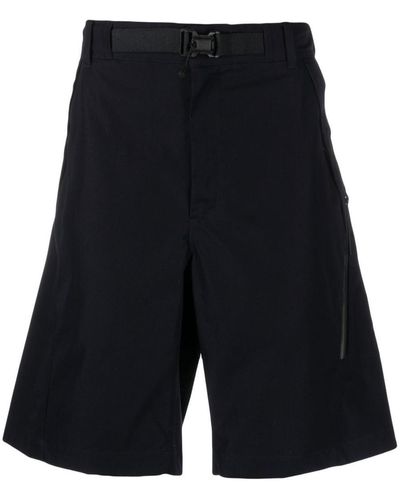 C.P. Company Logo-print Belted-waist Shorts - Black