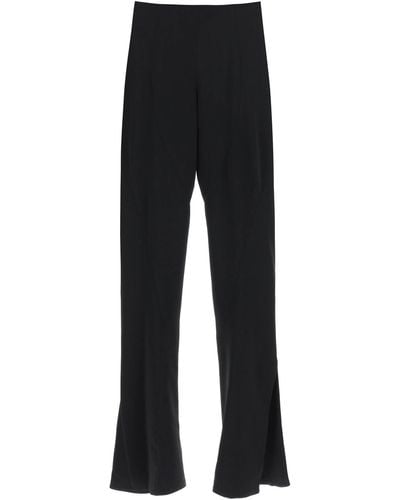 Monot Flared Pants With Slits - Black