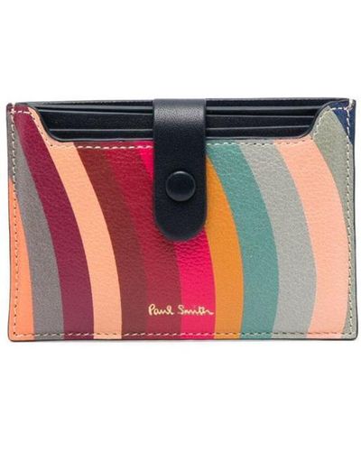 Paul Smith Swirl-print Card Case - Red