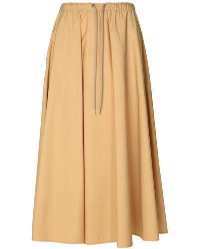 Moncler Long Skirt - Natural