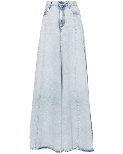 Haikure Denim Maxi Skirt - Blue