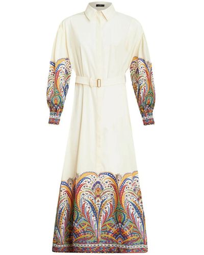 Etro Paisley Belted Maxi - Natural