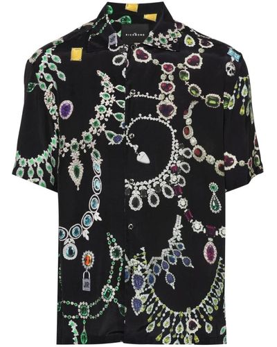 John Richmond Shirt With Jewelery Print - Black