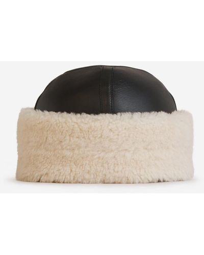 Totême Two-Tone Leather Hat - Multicolour