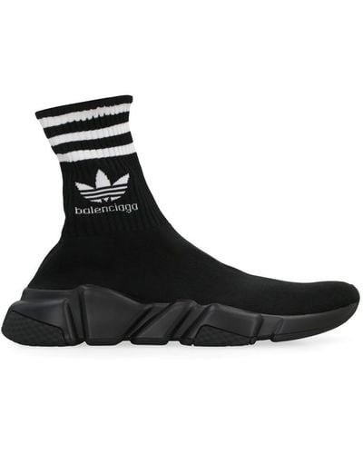 Balenciaga X Adidas -speed Sneakers Knitted Sock-sneakers - Black