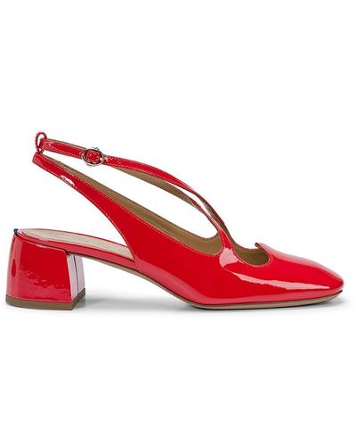 A.Bocca Slingback 'Two For Love' With Heart-Shaped Vamp - Red