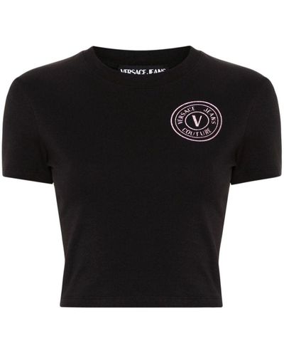 Versace Logo Print T-Shirt - Black