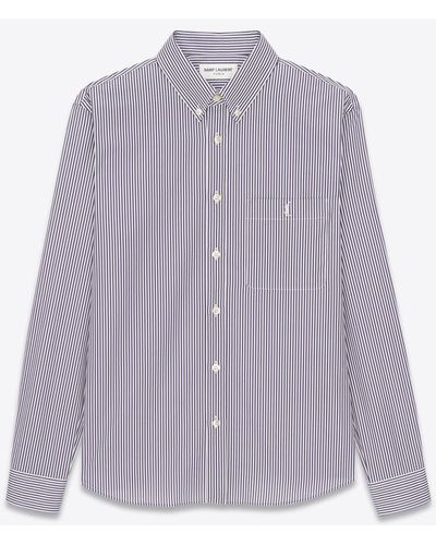 Saint Laurent Striped Shirt Clothing - Purple