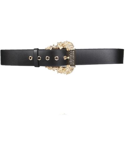 Versace Belt With Iconic Buckle - Black