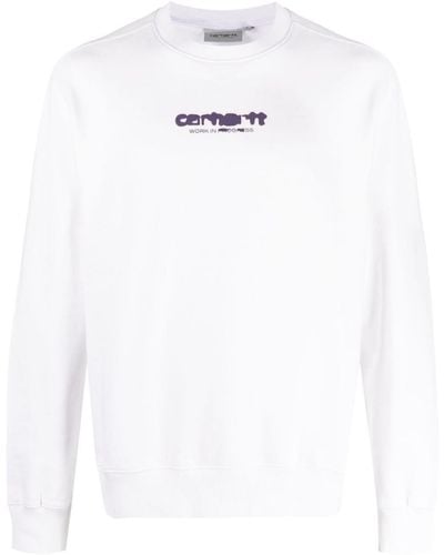 Carhartt Ink Bleed Cotton Sweatshirt - White
