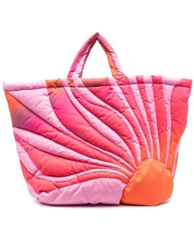 ERL Sun Down-padded Tote Bag - Pink