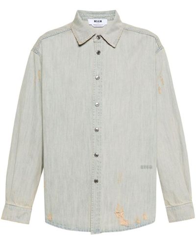 MSGM Denim Shirt - Gray