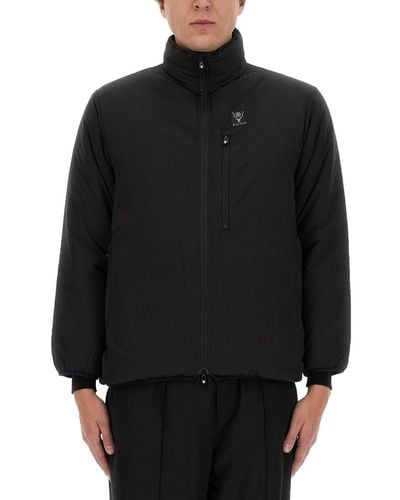 South2 West8 Jacket With Logo - Black