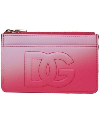 Dolce & Gabbana Leather Cardholder - Pink