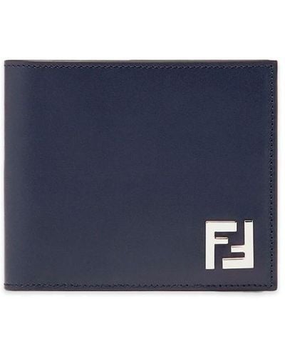 Fendi Ff Squared Wallet Accessories - Blue