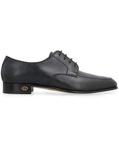 Gucci Leather Lace-up Shoes - Black