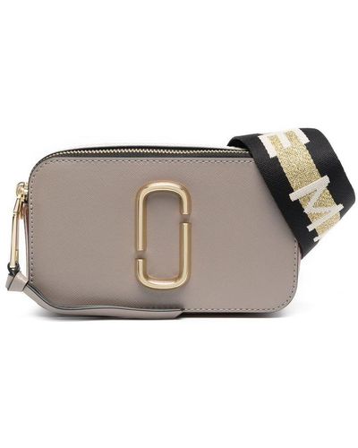 Marc Jacobs The Snapshot Leather Cross-body Bag - Grey