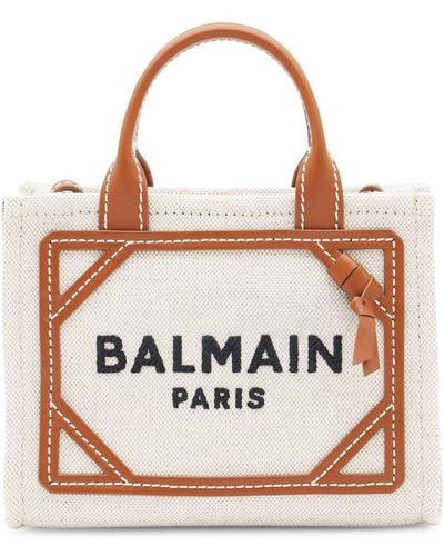 Balmain B-army Mini Shopper Bag - White