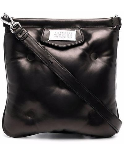Maison Margiela Quilted Leather Messenger Bag - Black
