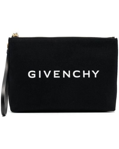 Givenchy Logo Zipped Pouch - Black