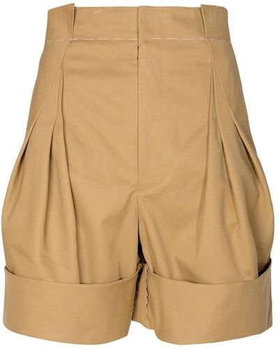 Maison Margiela Beige Cotton Blend Bermuda Shorts - Natural