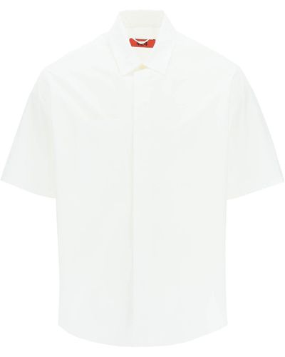 424 Cotton Shirt With Logo Embroidery - White