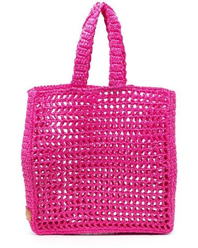 Chica Naxos Straw Handbag - Pink