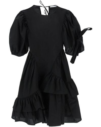 Cecilie Bahnsen 'danita' Poplin Cotton Dress - Black