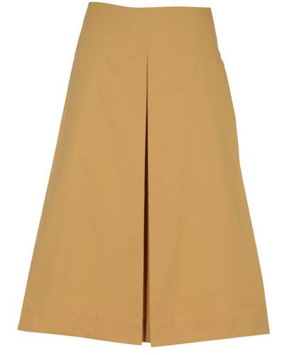 Tory Burch Cotton Midi Skirt - Natural