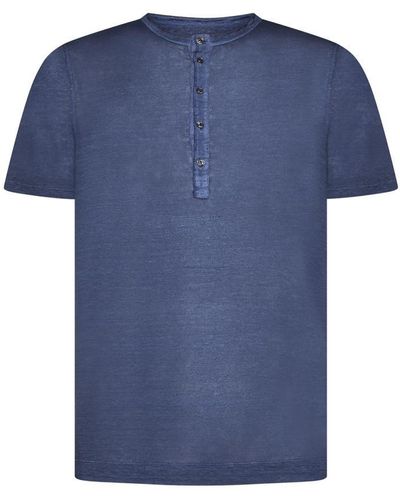 120% Lino T-shirts And Polos - Blue