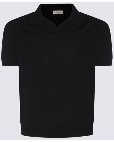 Piacenza Cashmere Cotton Polo Shirt - Black