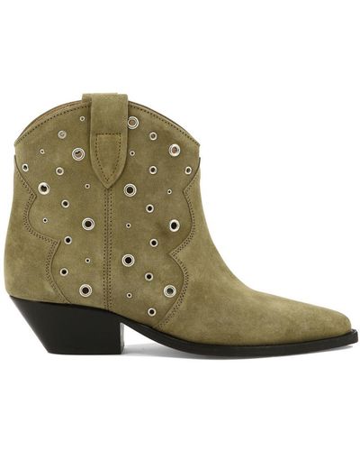 Isabel Marant "Eyelets" Ankle Boots - Green