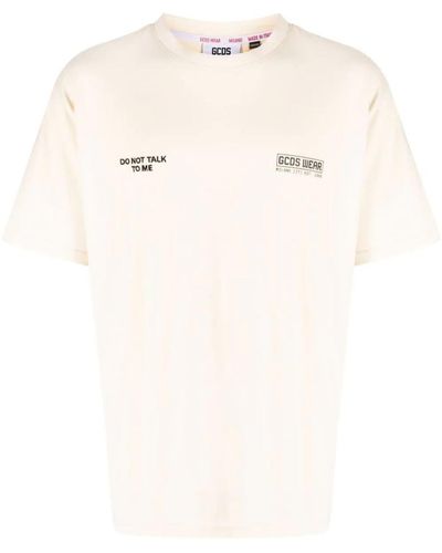 Gcds T-Shirt With Print - Natural