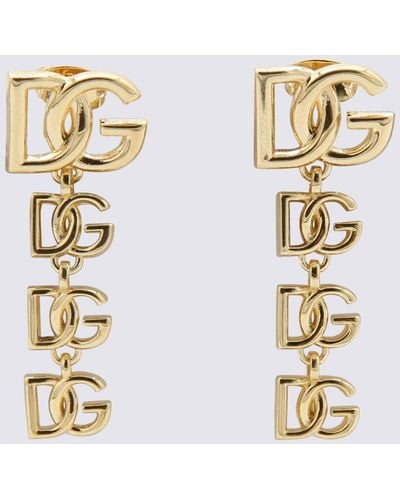 Dolce & Gabbana Dg Logo Pendant Earrings - Metallic