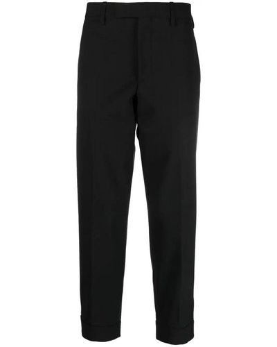Neil Barrett Barrett Nb Metallic Plate Slim Regular Rise Trousers Clothing - Black
