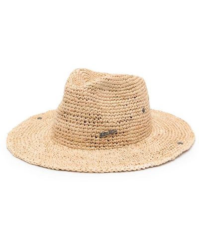 Borsalino Australia Straw Wide-brim Hat - Natural