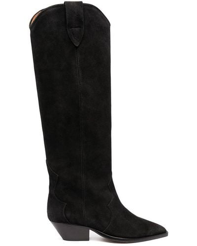 Isabel Marant Denvee Suede Leather Boots - Black