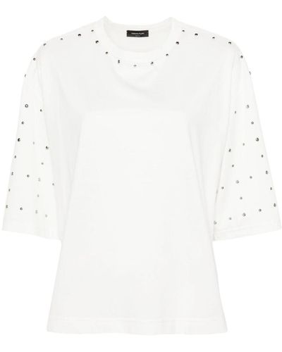 Fabiana Filippi T-Shirt With Studs - White