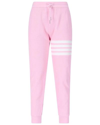 Thom Browne Light Pink Cotton 4-bar Trousers