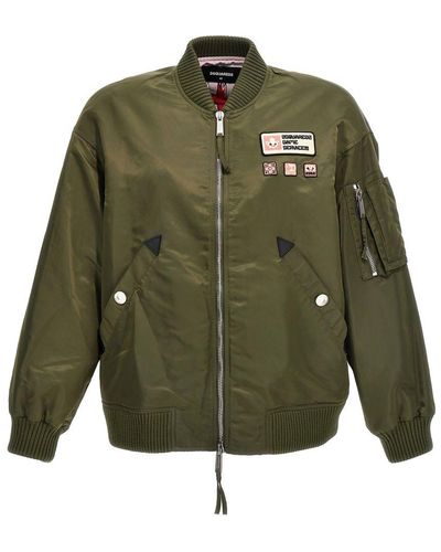 DSquared² Classic Bomber Jacket Casual Jackets, Parka - Green