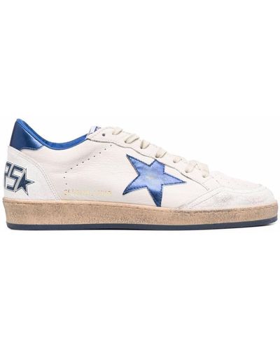 Golden Goose Ball Star Leather Sneakers - Blue