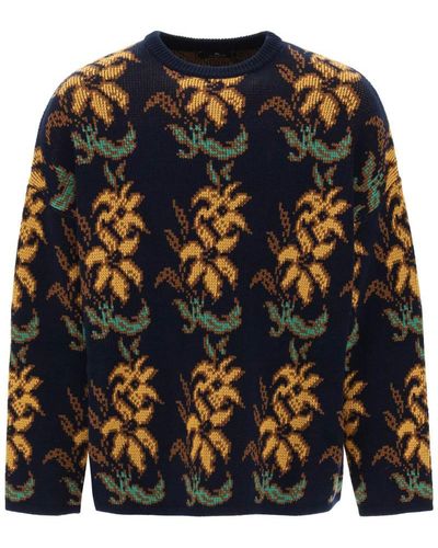 Etro Jumper With Floral Pattern - Black