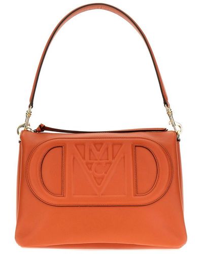 MCM Travia Mode Leather Crossbody Bag - Orange