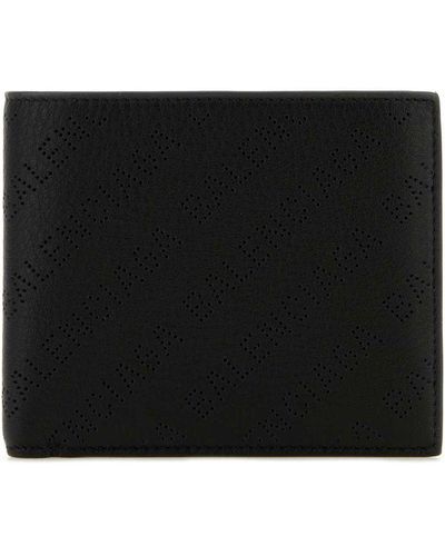 Balenciaga Grained Leather Wallet - Black