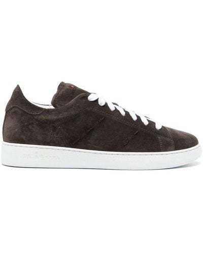 Kiton Low-top Suede Trainers - Brown