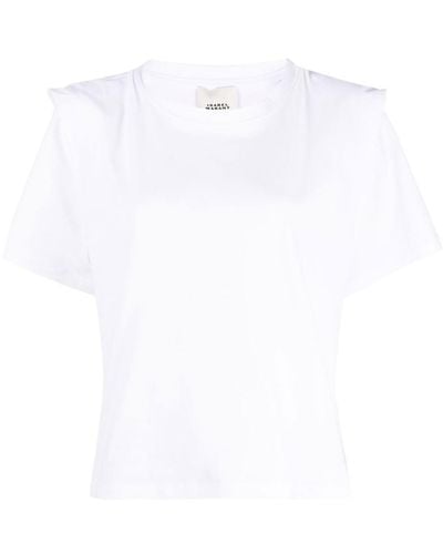 Isabel Marant Zelitos Pleat-detail T-shirt - White