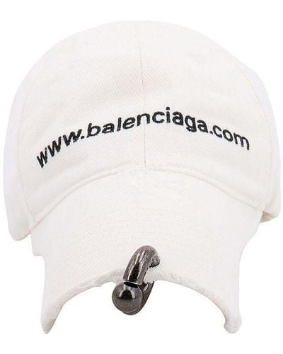 Balenciaga Embroidered-logo Six-panel Cap - White