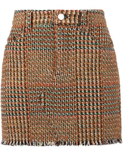 Stella McCartney Wool Mini Skirt - Brown