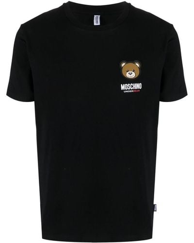 Moschino Underwear Leo Teddy-print T-shirt - Black
